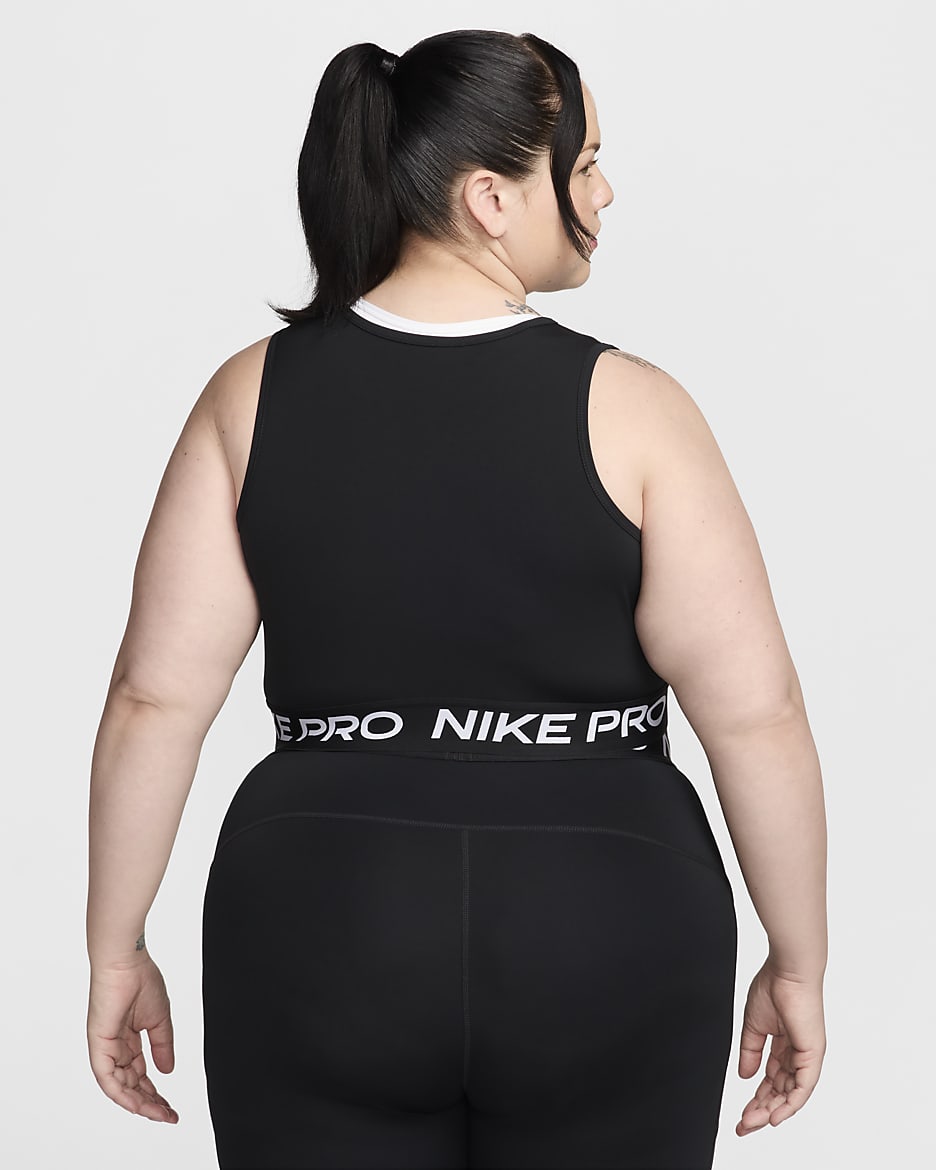 Nike Pro Women s Dri FIT Cropped Tank Top Plus Size Nike UK